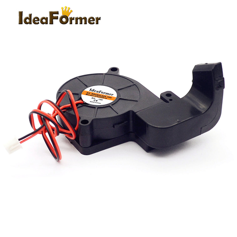 1 Set MK10 5015 Blower Fan with Air Guide Duct Mounting Bracket DC 12V/24V With 2pin Cable for 3D printer parts ► Photo 1/6