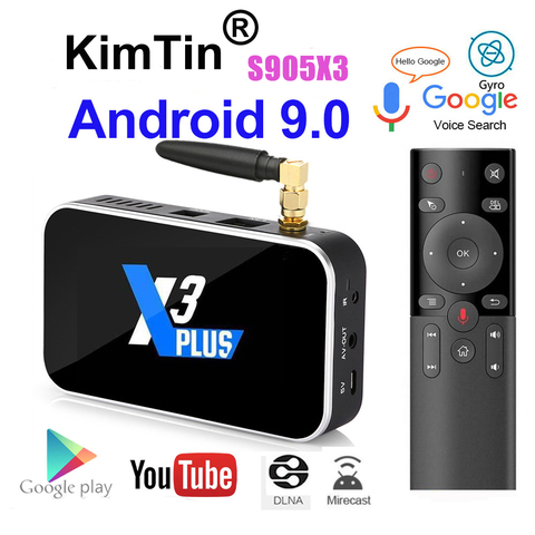 X3 PLUS Smart TV Box 4GB RAM DDR4 64GB Android 9.0 TV Box S905X3 X3-cube 2GB 16GB Media Player 2.4G/5G WiFi 1000M 4K 4GB X3 PRO ► Photo 1/6