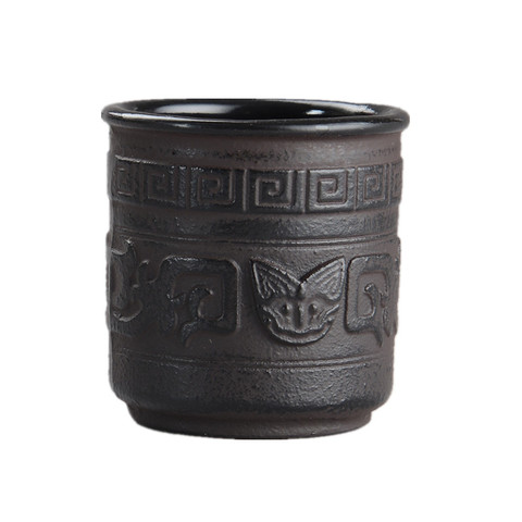 Cast Iron Retro Tea Cups Carved Cups and Mugs Traditinlal Chinese Drinkware ► Photo 1/5