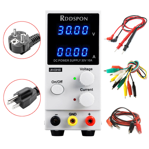 30V 10A Mini Adjustable DC Power Supply K3010D 4 Digit Display Switch Regulator Laboratory Power Supply For Phone Laptop Repair ► Photo 1/6