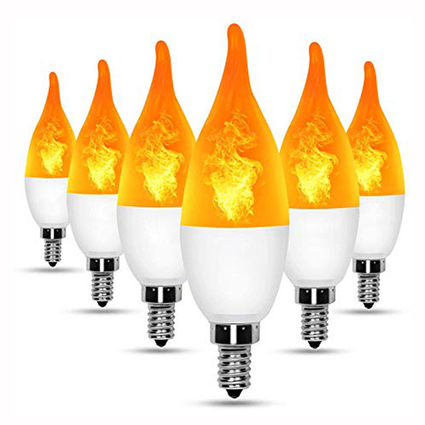 Led Simulated Flame Bulbs 15W E14 E27 B22 85-265V Luces Home Electronic Accessories Lamp Flame light Effect Bulbs Lampada ► Photo 1/6