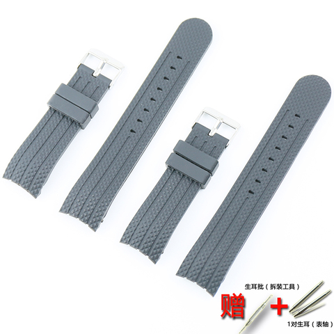 Watch accessories 22mm men's rubber strap pin buckle for all types of brand high-end watches ladies silicone sports strap ► Photo 1/6