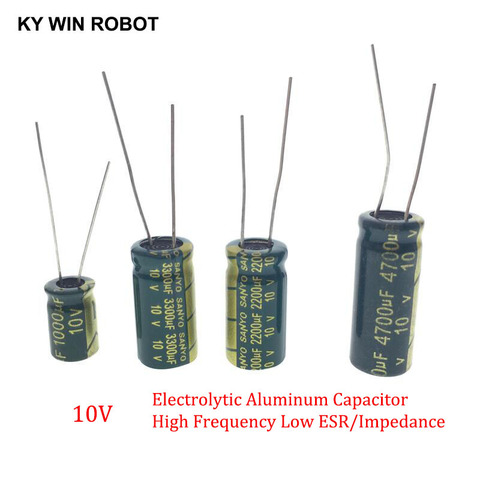 2-50pcs 10V Aluminum Electrolytic Capacitor 100UF 220UF 330UF 470UF 680UF 1000UF 1000UF 1500UF 2200UF 3300UF 4700UF 10000UF ► Photo 1/4