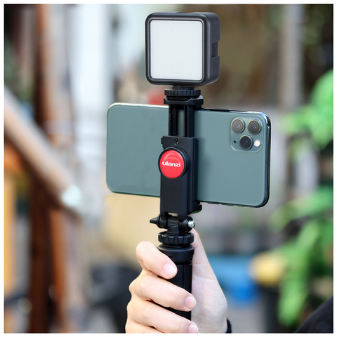 Ulanzi ST-06 Phone Clamp With Cold Shoe Mount Led Video Light Microphone Mini Vlog kit Phone Mount for iPhone Android Smartphone ► Photo 1/6