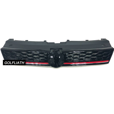 meshed STYLE ABS Front Bumper Honeycomb Grill upper Grille For Volkswagen Polo 2011-2017 ► Photo 1/1