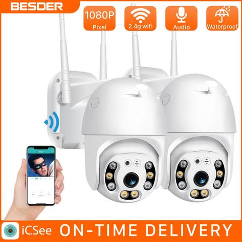 BESDER 1080P Cloud Wifi IP Camera Outdoor H.265 2MP ONVIF PTZ Camera Speed Dome Wireless Camera Two Way Audio CCTV Home Security ► Photo 1/6