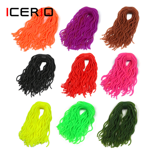ICERIO 60 strands Soft Silicone Worm String Squirmy Wormy Fly Tying Material San Juan Worm Flies Nymph Lure Baits Materials ► Photo 1/6