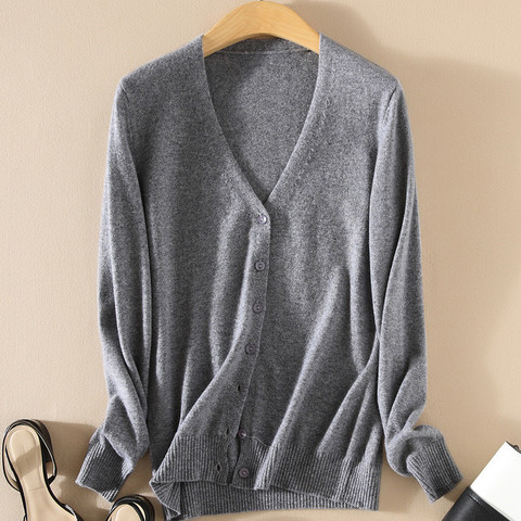 New Cashmere Sweater Women Knitted Cardigans Coat Autumn Winter Long Sleeve Casual Cardigan Sweater Female Jumper Pull Femme 255 ► Photo 1/6