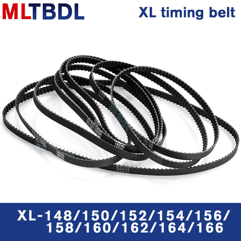 XL Timing Belt 148/150/152/154/156/158/160/162/164/166XL Rubber Timing Pulley Belt 10 Width Closed Loop Toothed Transmisson Belt ► Photo 1/6