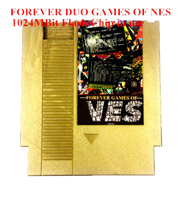 FOREVER DUO GAMES OF NES 852 in 1 (405+447) Game Cartridge for NES/FC Console, total 852 games 1024MBit Flash Chip in use ► Photo 1/4