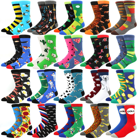 man Socks Spring Summer Creative Cotton Animal Socks Funny Cute Art Flexible Fruit Female AB Socks Trend Harajuku Unisex ► Photo 1/6