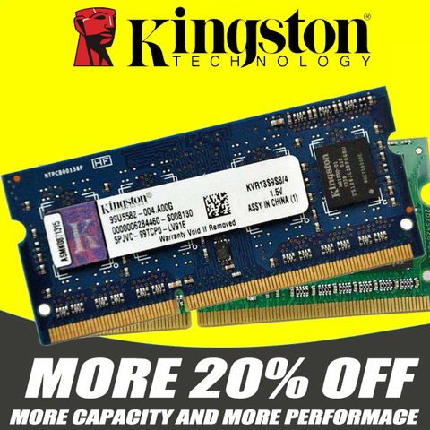 Used Kingston ram memory ddr3 2G 4GB 8GB 1333MHZ PC3-10600S 1600MHZ 12800S DDR2 800Mhz 667Mhz 204pin 1.5V Laptop Notebook SODIMM ► Photo 1/4