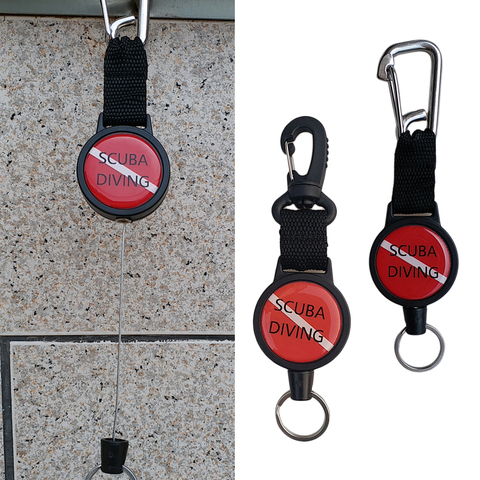 Scuba Diving Lanyard Stainless Steel /Nylon Retractor Cameras Dive Lights Holder Accessories ► Photo 1/6