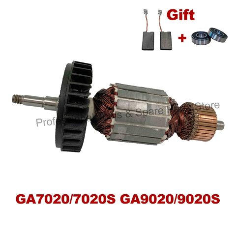 Free Bearing & Carbon Brush！AC220-240V Armature Rotor Anchor replacement for MAKITA Angle Grinder GA7020 GA9020 GA7020S GA9020S ► Photo 1/6