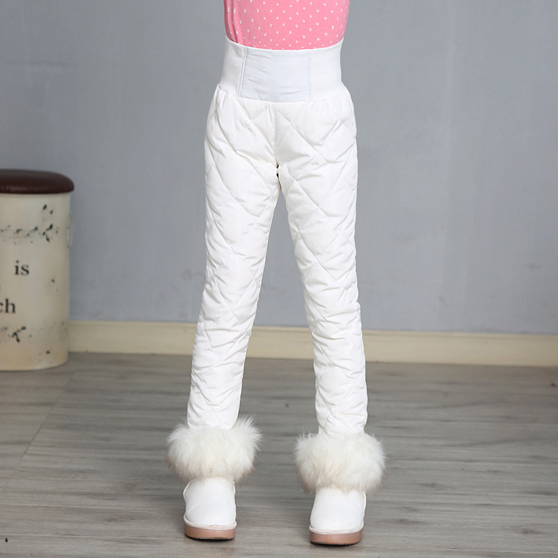 Casual Girl Boy Winter Pants Cotton Padded Thick Warm Trousers