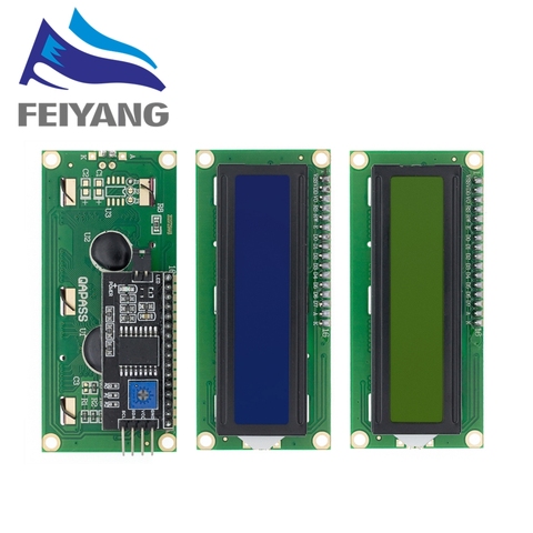 LCD1602+I2C LCD 1602 module Blue/Green screen PCF8574 IIC/I2C LCD1602 Adapter plate ► Photo 1/6