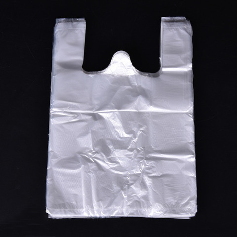 Hot Sale 100 Pcs Transparent Bags Shopping Bag Supermarket Plastic Bags With Handle Food Packaging  20*30cm Wholesale ► Photo 1/6