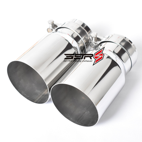 1 PC Stainless Steel Universal Exhaust System End pipe Car Exhaust Pipe Single Straight Muffler Tip For  Mitsubishi Mazad ► Photo 1/6