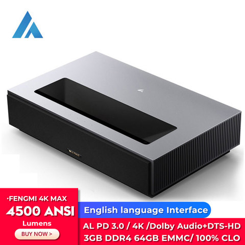 Fengmi 4K MAX Laser Projector L406FCN FengOS 4500ANSI Ultra Short Throw Laser TV Home Cinema Theater ALPD Dolby DTS-HD Bluetooth ► Photo 1/6