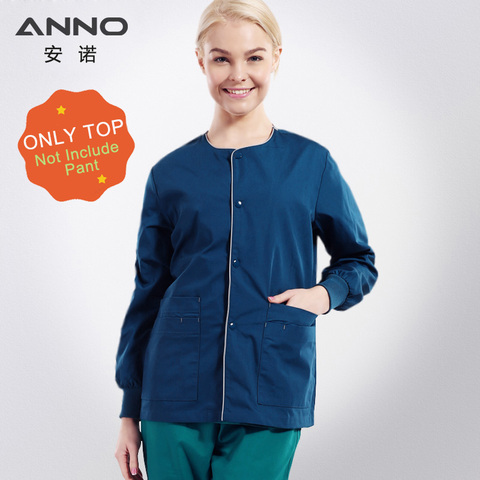 Long Sleeves Scrubs Jacket Pretty Outfit Nurse Out Coat Doctor Shirt Hospital Nursing Staff Uniforms Autumn Winter Work Wear ► Photo 1/6