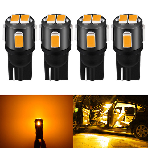 4pcs T10 W5W Led Bulbs 194 5630SMD Auto Dome Map light Trunk License Light bulbs 6000K Amber Orange white DC12V - Price history & Review | AliExpress Seller -