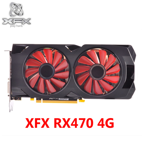 XFX Video Card RX 470 4GB 7000MHz GDDR5 Graphics Cards For AMD RX 400 series VGA RX 470 DisplayPort 570 580 RX470-4GB HDMI Used ► Photo 1/5