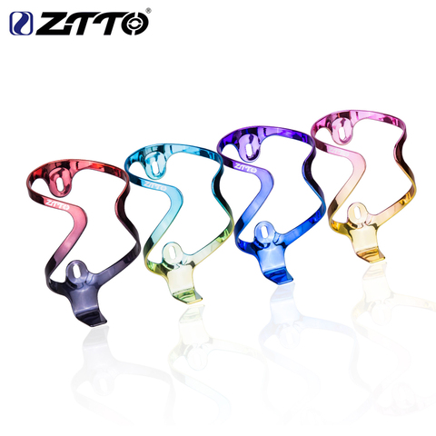 ZTTO MTB road Gravel bike Color gradient Bottle Cage Bicycle water bottle holder plating aluminium colorful Metal lightweight ► Photo 1/1