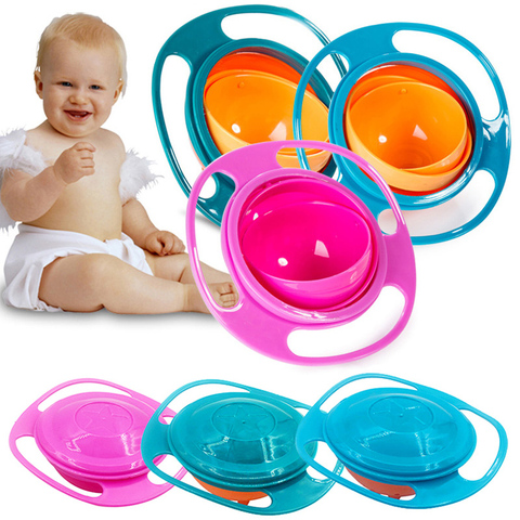 Creative 360 Rotate Spill-Proof Universal Gyro Bowl Baby Food Dinnerware Kids Eating Training  Bowls Feeding Learning Dishes ► Photo 1/6