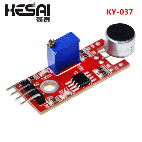 KY-037 New 4pin Voice Sound Detection Sensor Module Microphone Transmitter Smart Robot Car for arduino DIY Kit ► Photo 1/3