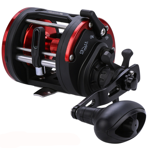 Sougayilang Drum Fishing Reel Left/Right Hand 3+1BB Casting Sea Fishing Reel Large Line Capacity Trolling Reel Baitcasting Reel ► Photo 1/6