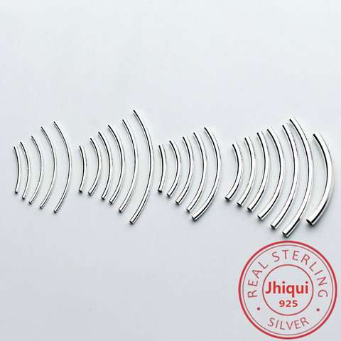 5PCS 925 Sterling Silver Tube Spacer Beads  for DIY Bracelet  Necklace Fine Jewelry Findings ► Photo 1/6