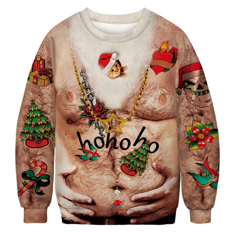 Unisex Ugly Christmas Sweater For Men Women 3D Funny Print Pullover Hoodies Sweatshirts 2022 Autumn Winter Sweaters Jumpers Tops ► Photo 1/6