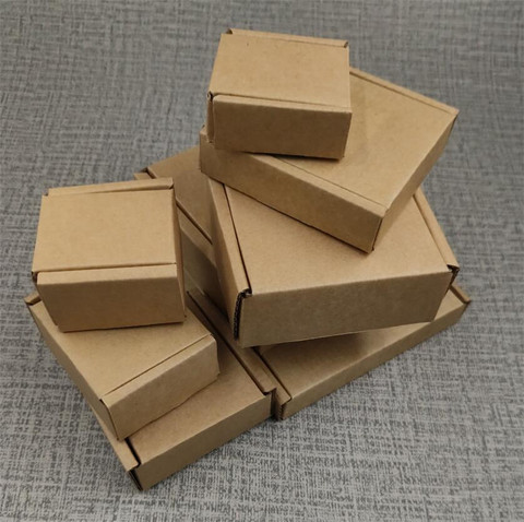 50pcs Large Kraft Paper Box Brown Cardboard Jewelry Packaging Box For Shipping Corrugated Box Thickened Paper Postal Box 17Sizes ► Photo 1/6