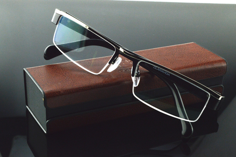 Titanium Alloy Business Style Half-rim Multi-layer Coating Lenses Reading Glasses +0.75 +1 +1.25 +1.5 +1.75 +2 +2.25 +2.75 to +6 ► Photo 1/6