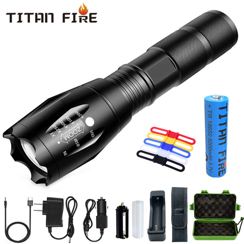 T20 Q250 Led Flashlight Ultra Bright T6/L2/V6 Torch Zoomable 5 Modes TL360 Waterproof Resistant Handheld Light Bike Light Lamp ► Photo 1/6