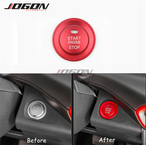 2pcs Red For Hyundai Elantra AD/Avante 2017-2022 For Hyundai ix35 2022 Car Accessories Engine Start Stop Button Ring Cover Trim ► Photo 1/6