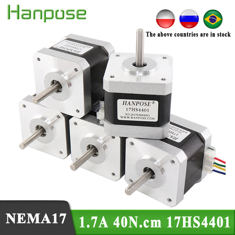 5pcs 4-lead Nema17 Stepper Motor 42 motor Nema 17 motor 1.7A (17HS4401) 3D printer motor and CNC XYZ ► Photo 1/6