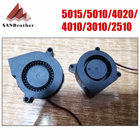 5015/4010/4020 12V&24V Cooling Turbo Fan Brushless 3D Printer Parts 2Pin For Extruder DC Cooler Blower Part Black Plastic Fans ► Photo 1/2