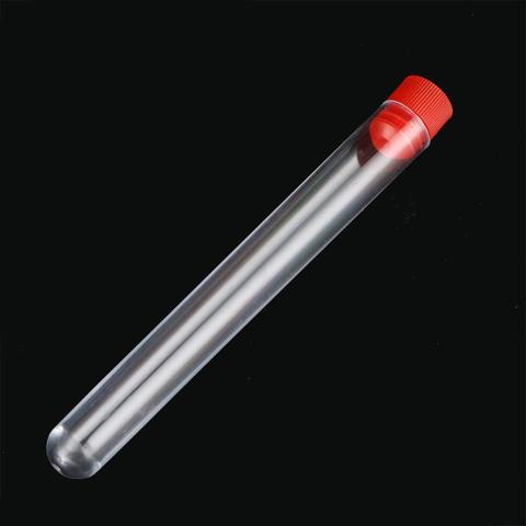 5 Pcs Disposable 12*100mm Hard Plastic Transparent Test Tubes With Cap 6ml Round Bottom Test Tube Laboratory Supplies ► Photo 1/6