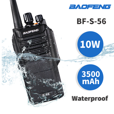 10W High Power Professional Walkie Talkie Baofeng S-56 Waterproof Two Way Radio VOX  UHF Comunicador Upgrade BF-9700 UV-9R plus ► Photo 1/6