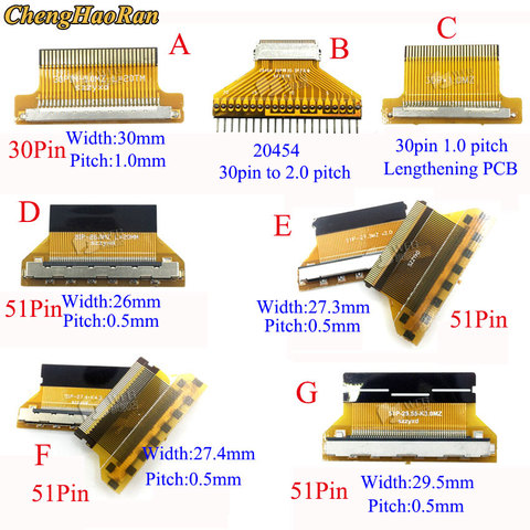 ChengHaoRan 1pcs LVDS screen EDP adapter board fix30p to fpc 30p / 51p1.0/0.5mm flexible flat cable interface adapter ► Photo 1/1