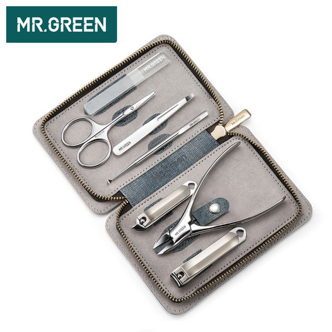 MR.GREEN Nail Art Tool Sets 7PCS/ Set Stainless Steel Universal Home Manicure Set Nail Clippers Cleaner Grooming Kit Nail Care ► Photo 1/6