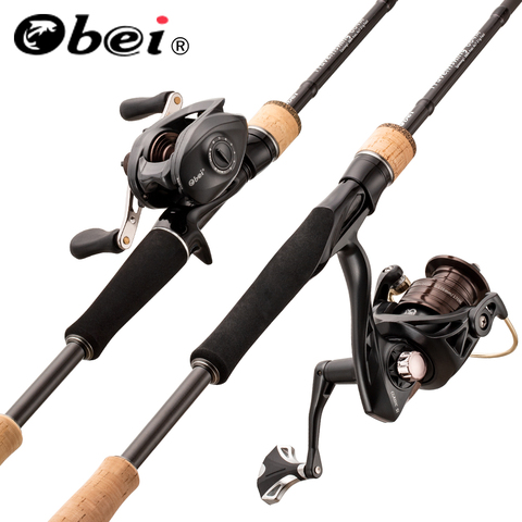 Obei Travelfising Casting Spinning Fishing Rod And Fishing Reel Combo 1.98/2.1/2.4m Lure Bass Travel Rod Baitcasting Carp Reel ► Photo 1/6