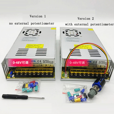 AC110V/220V to 0-48V 10A 0-480W Adjustable DC Regulated Switching Power Supply HJS-480-0-48 Transformer Power Unit ► Photo 1/5