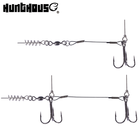 Hunthouse soft lure rig single hook double hook rigging 9cm and 12cm for big shad fishing tackle fishing tool pescar ► Photo 1/6