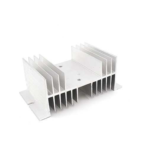 Aluminum Heat Sink Dissipation Radiator Rail Mount Regulator Base Plate Suitable For Single Phase Solid State Relay SSR 40-100A ► Photo 1/6