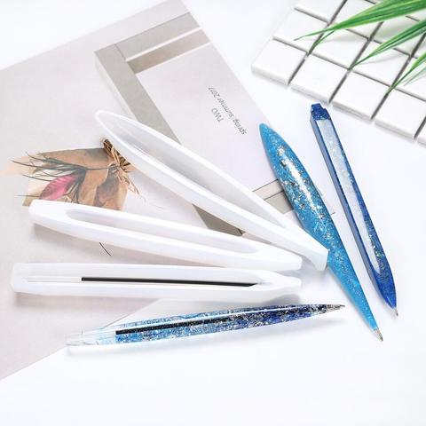 1pc Transparent Silicone Mould Dried Flower Resin Decorative Craft DIY Ballpoint Pen Mold Epoxy Resin Molds for Jewelry ► Photo 1/6