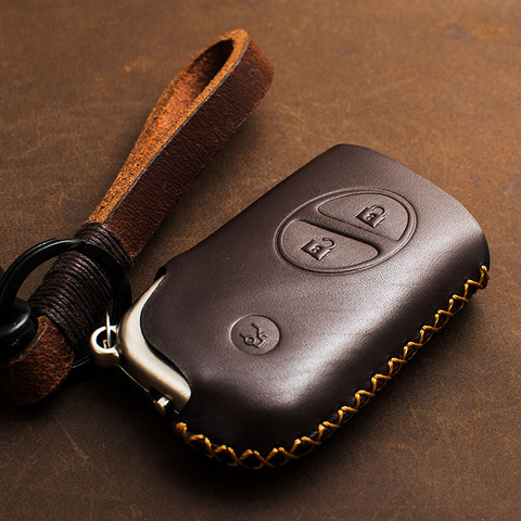 Car key cover case fob keychain genuine leather key full protect jacket For lexus CT200H GX400 GX460 IS250 IS300C RX270 ES240 ► Photo 1/6