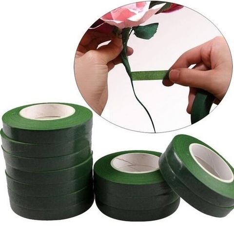 2 Rolls 30M Self-adhesive Green Paper Tape Grafting Film Floral Stem for Garland Wreaths DIY Craft Artificial Silk Flower ► Photo 1/6