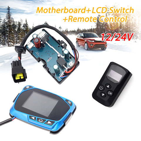 12V / 24V Diesels Air Heater LCD Monitor Switch + Remote Control + Control Board Motherboard For Car Parking Heater Controller ► Photo 1/6